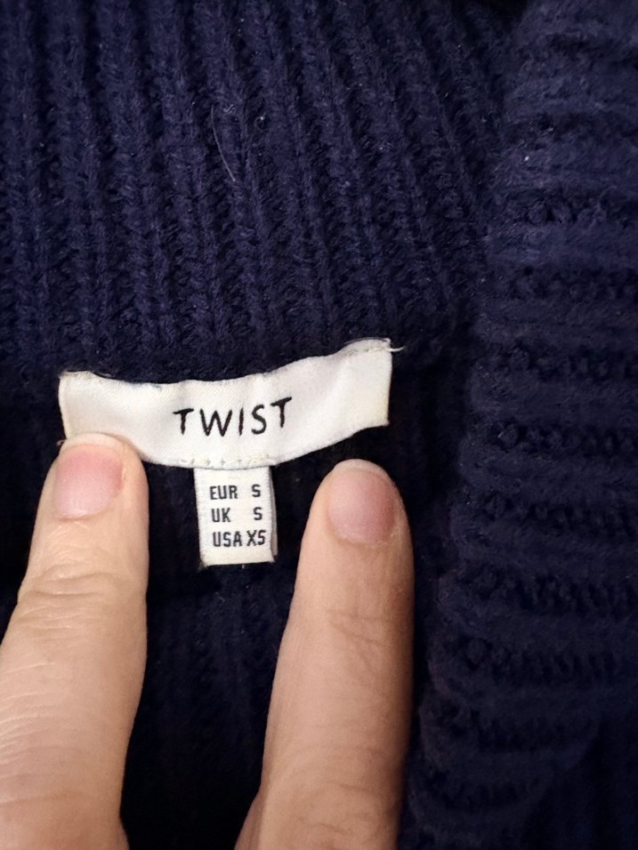 Kadın Lacivert Boğazlı Triko Kazak - Görsel 2