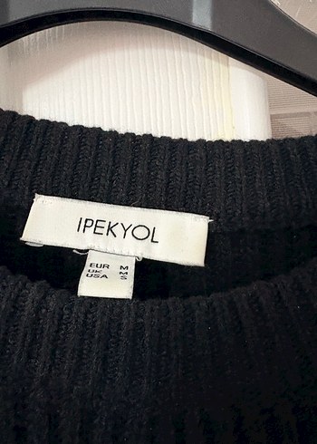 Siyah Örgü Salaş Kadın Kazak - Görsel 3