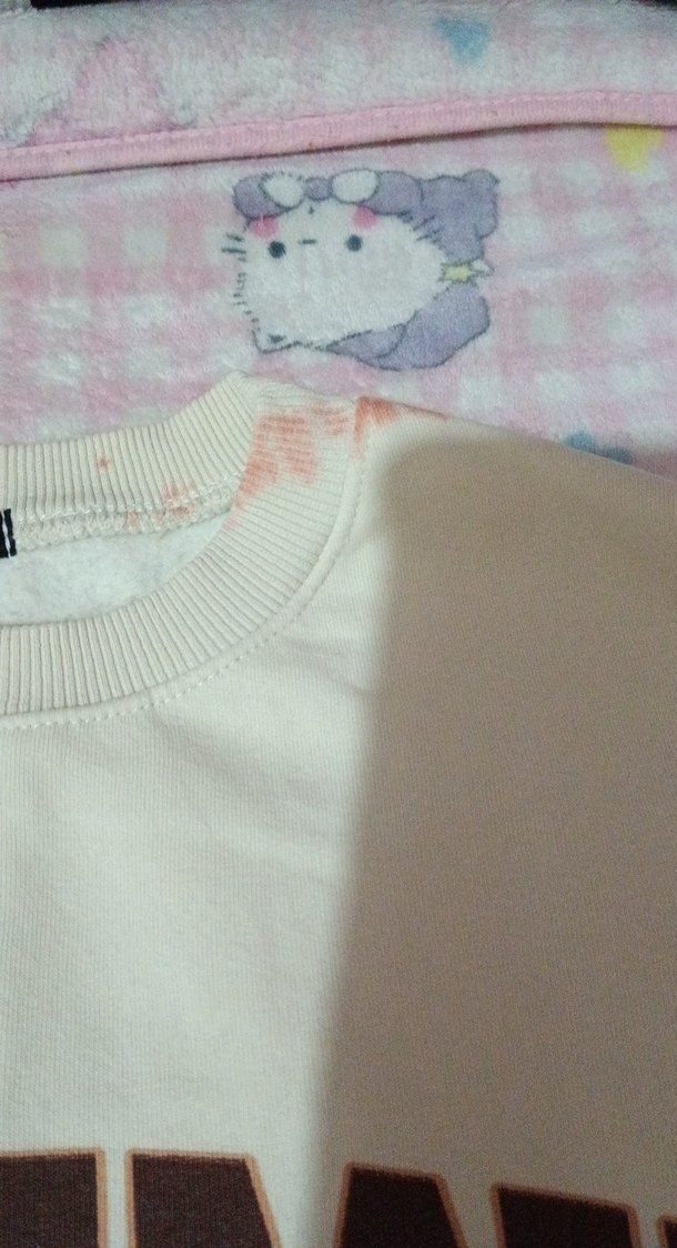 Kadın Beyaz Pamuklu New Jersey Baskılı Sweatshirt - Görsel 3