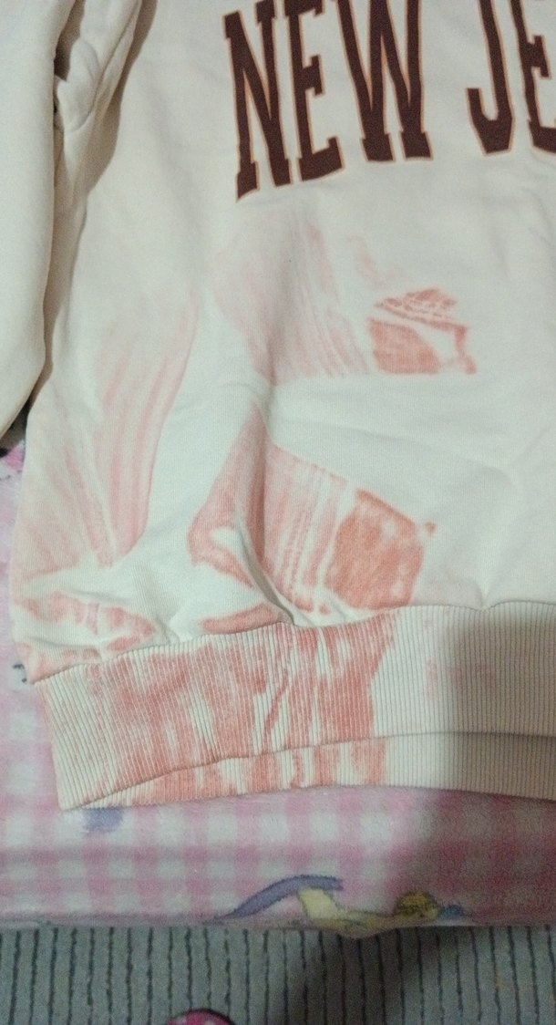 Kadın Beyaz Pamuklu New Jersey Baskılı Sweatshirt - Görsel 2