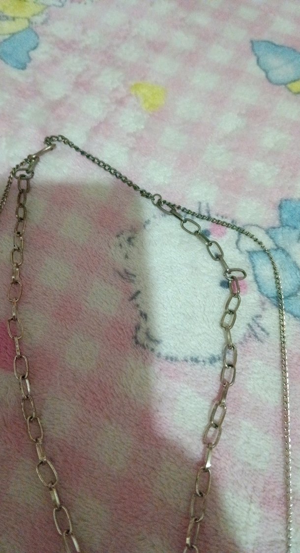 Pembe Zincir Detaylı Midi Kolye - Görsel 2