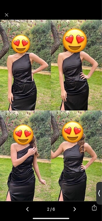 s Beden Oleg Cassini tek omuz abiye siyah