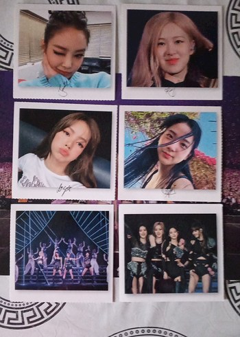blackpink 6 tane polo kart imzalı