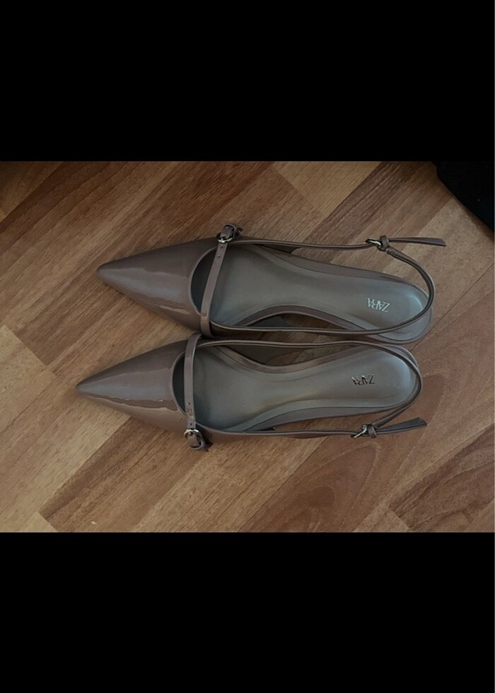 ZARA kitten topuklu ayakkabı sandalet - Görsel 2