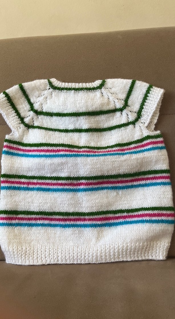 Kız Çocuk Çok Renkli Triko Kolsuz Yelek - Görsel 2