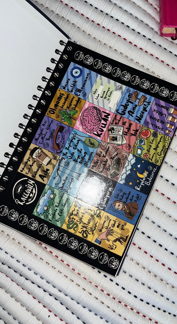 Mavi Spiralli Defter - Yazılı Kapak - Görsel 2