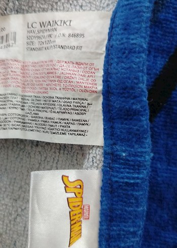 Örümcek Adam Baskılı Kapüşonlu Erkek Çocuk Bornozu - Görsel 5