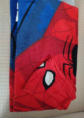 Örümcek Adam Baskılı Kapüşonlu Erkek Çocuk Bornozu - Görsel 4