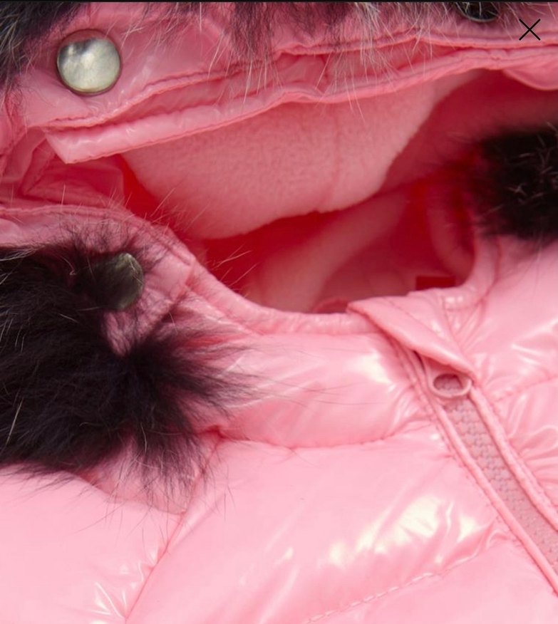 Parlak Pembe Kürklü Kapüşonlu Mont B&G store - Görsel 4