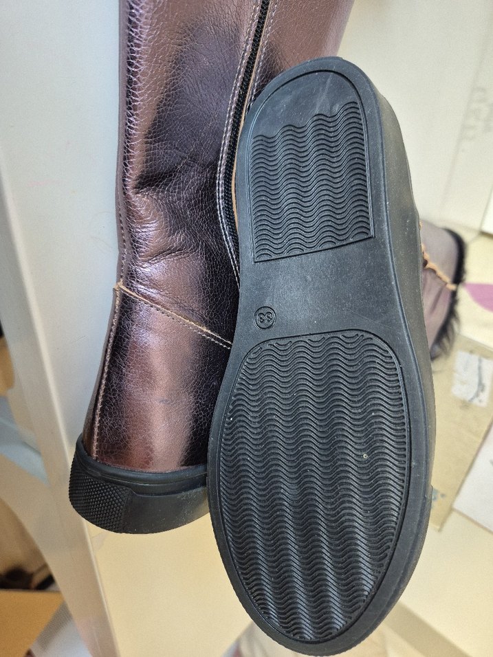 B&G Kızlar için Kürklü Deri Mor Bot - Görsel 3