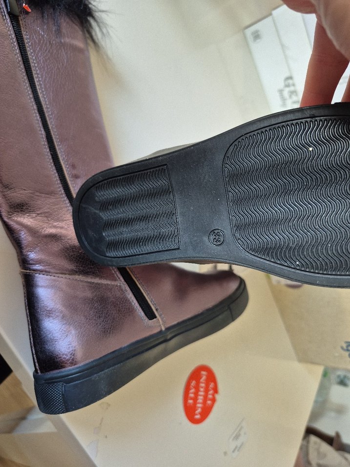 B&G Kızlar için Kürklü Deri Mor Bot - Görsel 4