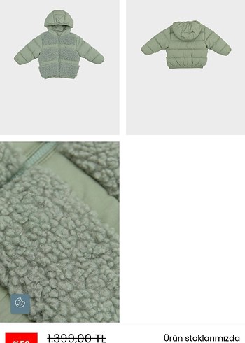 Kız Çocuk Kürklü Kapüşonlu Mont B&G store GB Baby - Görsel 3