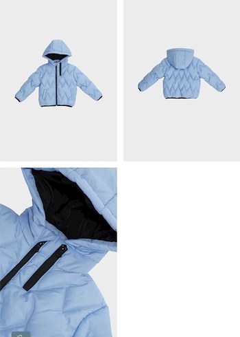 Mavi Kapüşonlu Erkek Çocuk Mont B&G store - Görsel 2