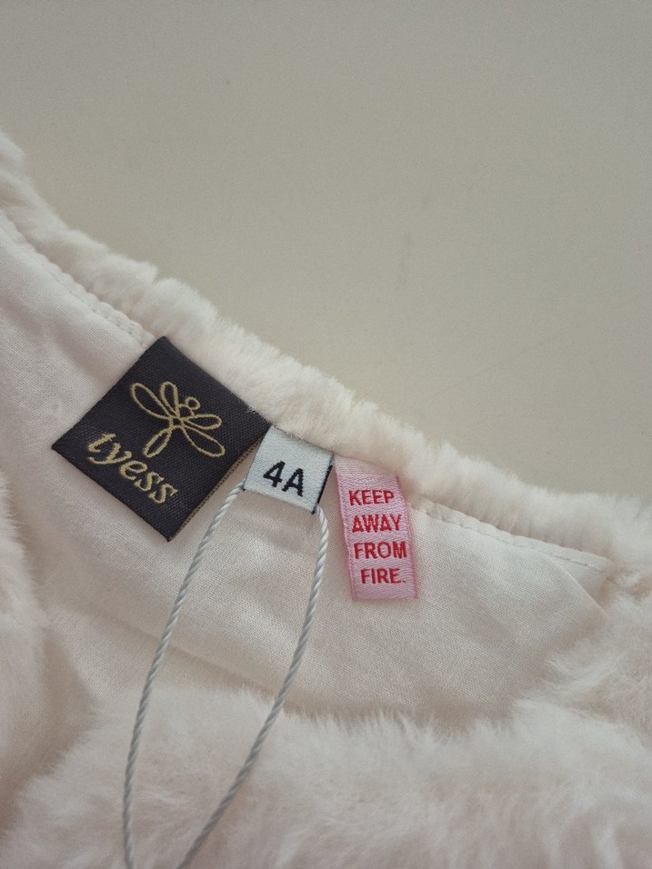 Kız Çocuk Beyaz Kürklü Yelek B&G store - Görsel 5