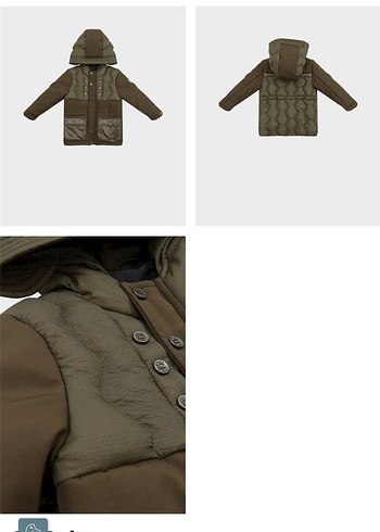 B&G Erkek Çocuk Kamuflaj Desenli Düğmeli Mont - Görsel 3