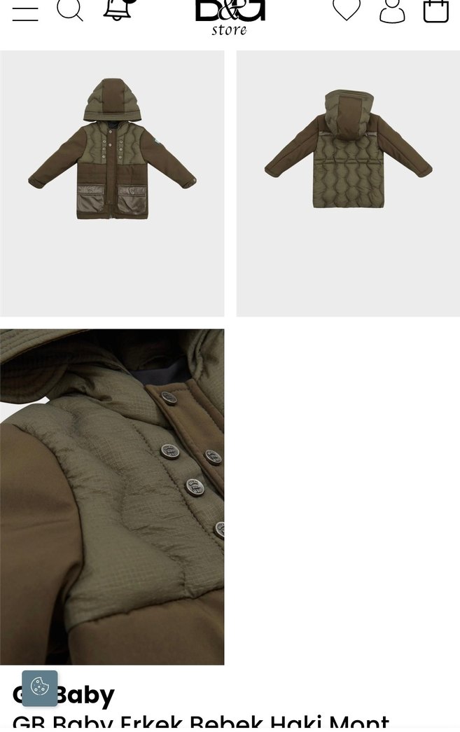 B&G Erkek Çocuk Kamuflaj Desenli Düğmeli Mont - Görsel 3