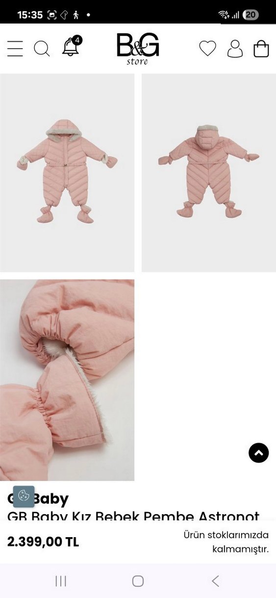 Peluş Detaylı Pembe Astronot B&G store - Görsel 4