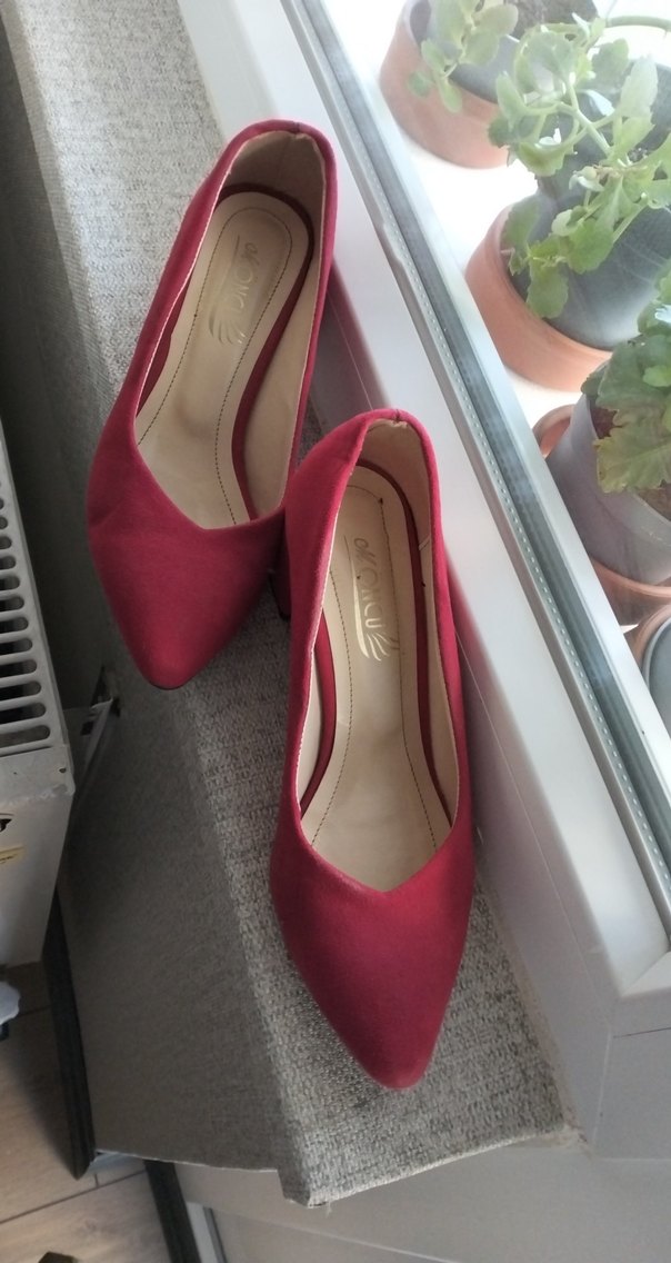 Kırmızı Süet Stiletto Kadın Ayakkabı - Görsel 2