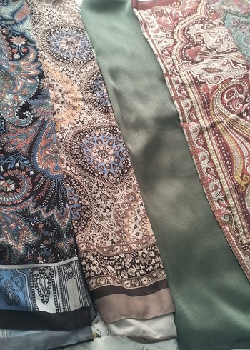 Bohem Çok Renkli İpek Şal - Görsel 3