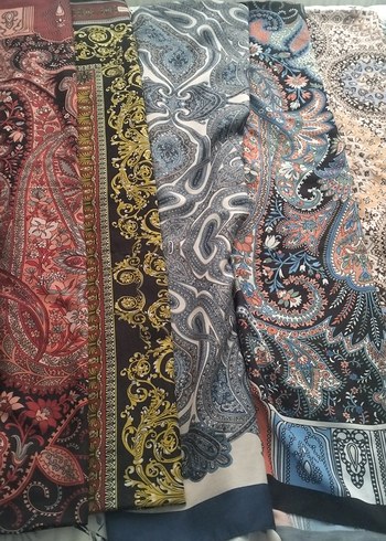 Bohem Çok Renkli İpek Şal - Görsel 5