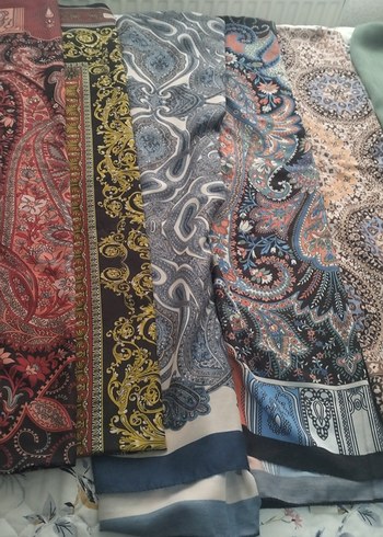 Bohem Çok Renkli İpek Şal - Görsel 2