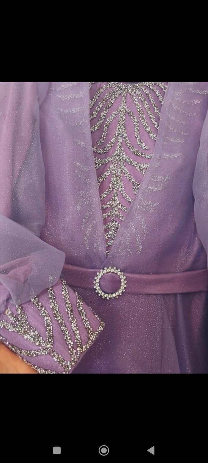 Mor Uzun  satılık Abiye - Görsel 3