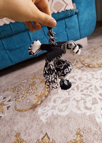 El Yapımı Boncuklu kuş süsü - Görsel 4