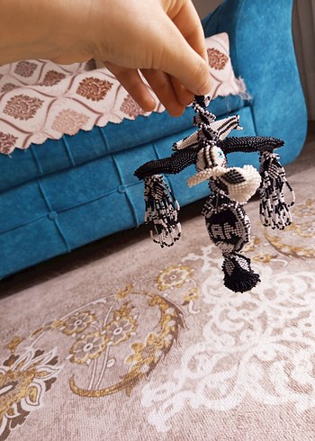 El Yapımı Boncuklu kuş süsü - Görsel 3