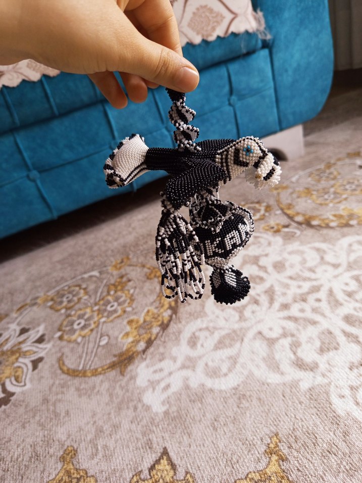 El Yapımı Boncuklu kuş süsü - Görsel 4