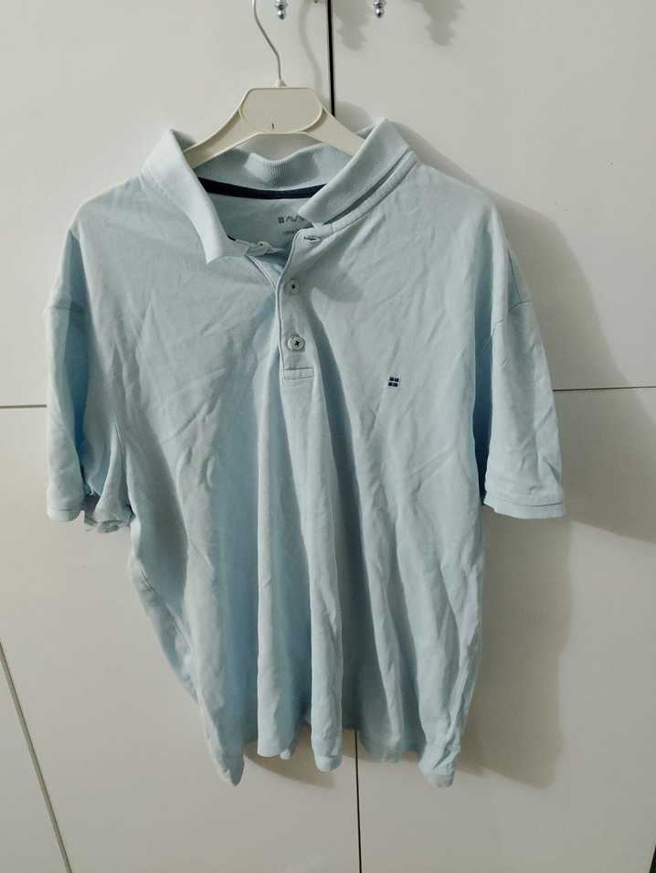 Gri Erkek-kadın Keten Polo Tişört(m-l) - Görsel 3