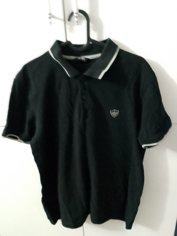 Gri Erkek-kadın Keten Polo Tişört(m-l) - Görsel 2