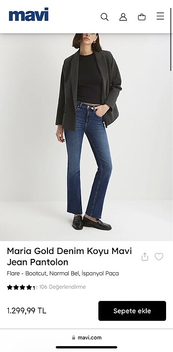 Mavi jean maria gold