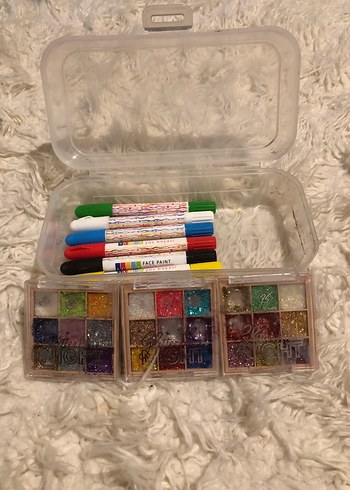 Yüz boyası ve Glitter Set