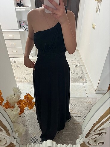 Simli siyah abiye - Görsel 3