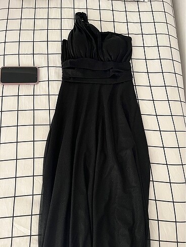 Simli siyah abiye - Görsel 4