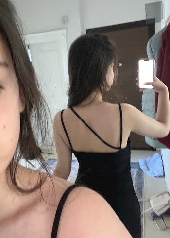 Siyah elbise uzun - Görsel 2