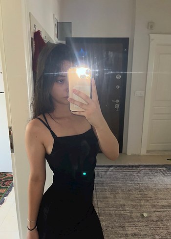 Siyah elbise uzun - Görsel 3