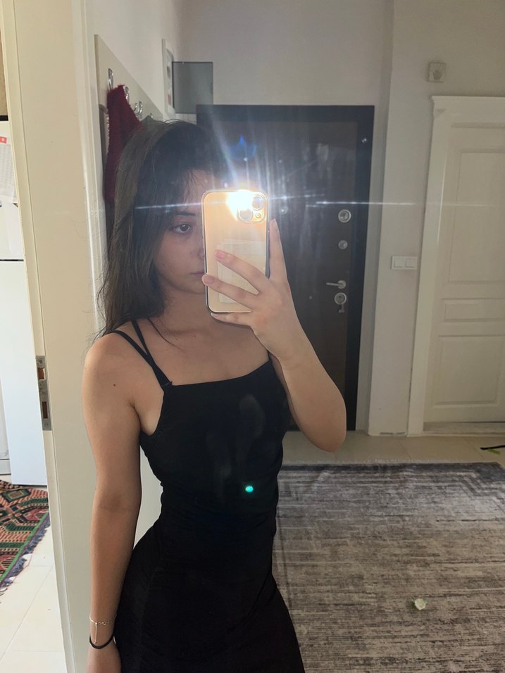 Siyah elbise uzun - Görsel 3