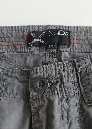 Xside Marka, Gri Kargo Şort (Bol Cepli) - Görsel 4