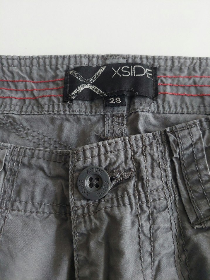 Xside Marka, Gri Kargo Şort (Bol Cepli) - Görsel 4