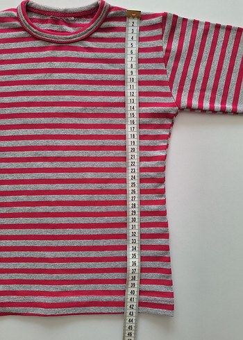 Çizgili Uzun Kol Penye Tişört 5-6 Yaş - Görsel 4