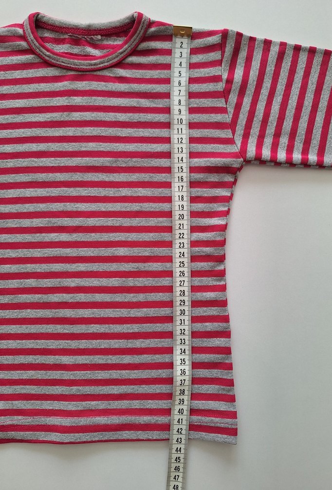Çizgili Uzun Kol Penye Tişört 5-6 Yaş - Görsel 4