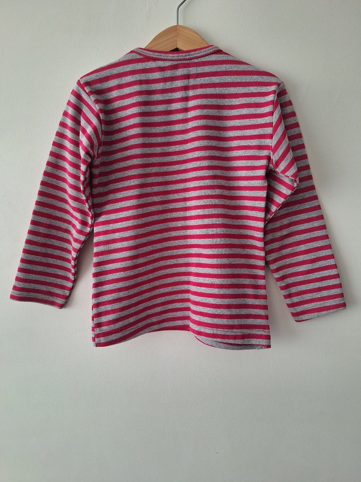 Çizgili Uzun Kol Penye Tişört 5-6 Yaş - Görsel 2
