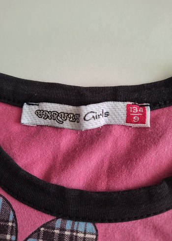 Pembe Kız Çocuk Baskılı Tunik 9 Yaş - Görsel 3