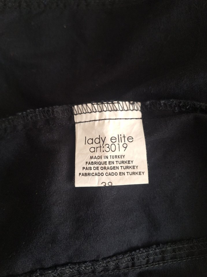 Lady Elite Siyah Kanvas Crop Ceket 38 - Görsel 5