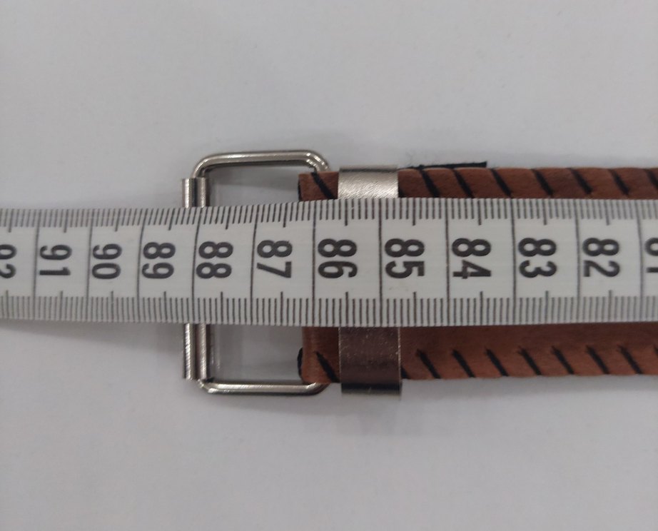 Suni Deri Siyah Nakışlı Taba Kemer M-L - Görsel 3