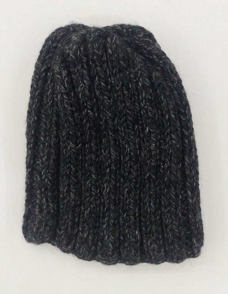 Füme Kırçıllı Örgü Bere Standart - Görsel 2