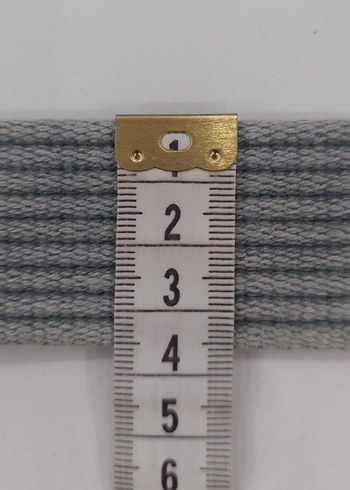 Gri Kanvas D Halkalı Örme Kemer 110 cm - Görsel 5