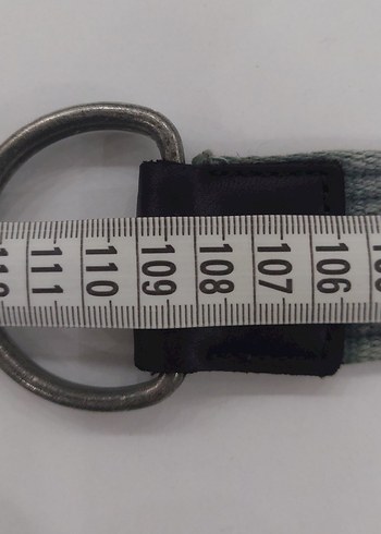 Gri Kanvas D Halkalı Örme Kemer 110 cm - Görsel 4