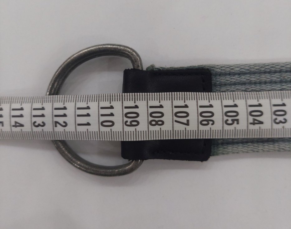 Gri Kanvas D Halkalı Örme Kemer 110 cm - Görsel 4